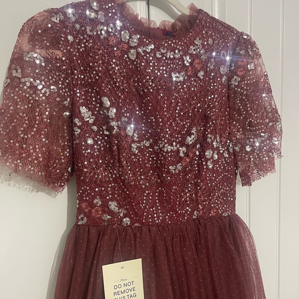 NWT Jessakae burgundy dress small - Picture 2 of 4